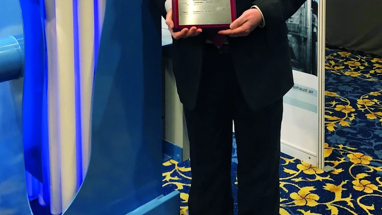 Harald Zysk with the Bluetech Award